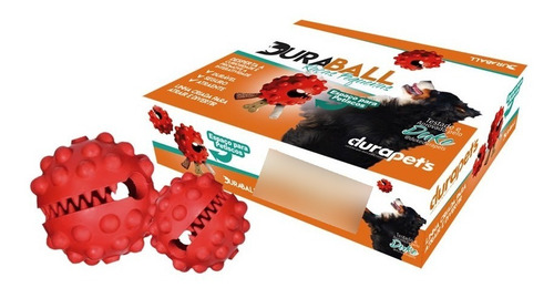 Pelota Juguete Para Perro Chico Duraball Color Rojo