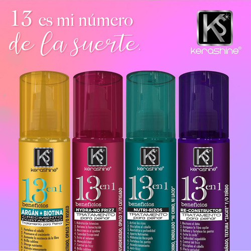 Kerashine Tratamiento Capilar 13 Nutri-rizos 180 Ml