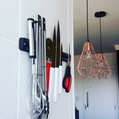 Soporte Magnético Pared Cuchillo Cocina Base Metalica 55cm