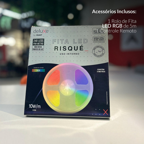 Fita Led 10w Interna Risque Ip20 5m 12v Rgb - Avant