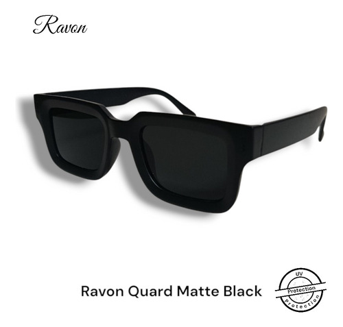 Óculos De Sol Ravon Quard Matte Black Oceano Preto Preto Preto