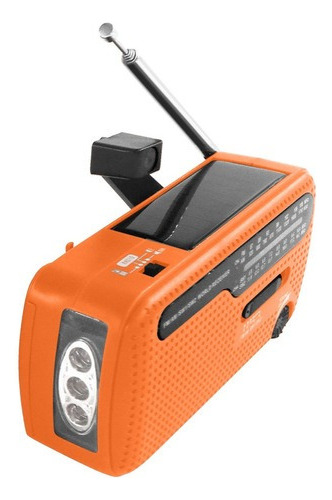 Radio De Emergencia Con Manivela Solar Recargable De 1200