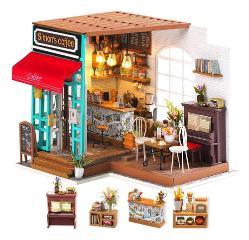 Rolife Kit Casa Miniatura Diy 21.5x17.8x19.1cm Para Adultos
