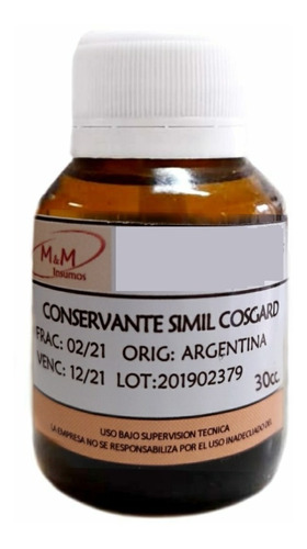 Conservante Cosmetica Natural Simil Cosgard X 30 Cc