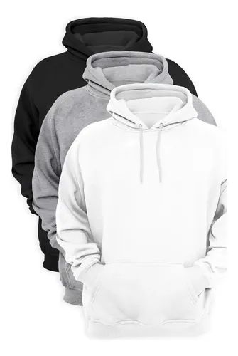 Kit 3 Moleton Masculino Blusa De Frio Gramatura 300 Quente