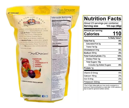 Frutas Deshidratadas Sin AzĂșcar Kosher Mariani Premium 1 Kg