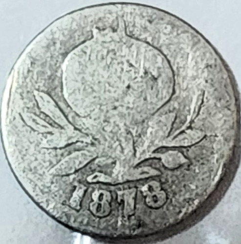 Moneda Plata 2 1/2 Centavos 1878 Bogota Vg-f