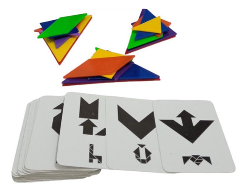 Juego Tangram En Cd Con Tarjetas Para Armar Figuras