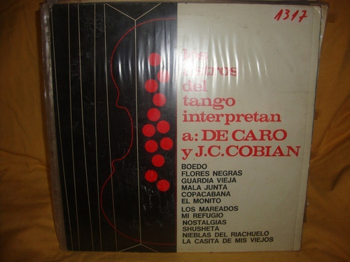 Vinilo Maestros Del Tango Interpretan De Caro Y Cobian T2