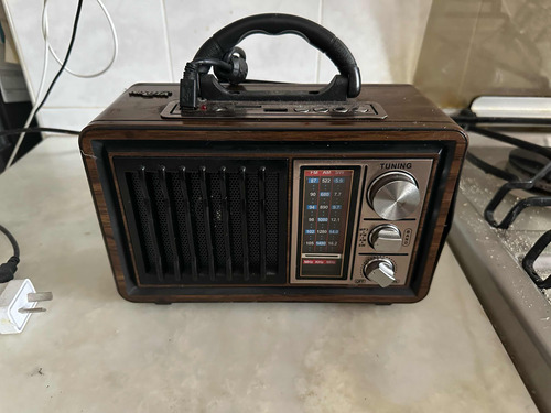 Radio Portatil Bluetooth Vintage Retro Recargable Usb