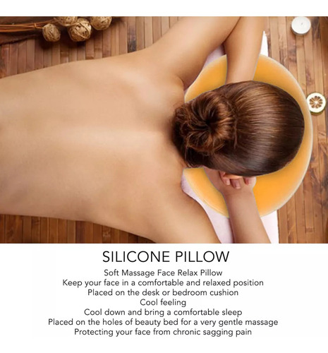 Cojín Facial Silicona Cama Masaje Almohadilla Reposacabezas