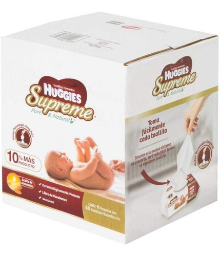 Toallitas Humedas Huggies Supreme 6 Paquetes 80 Toallitas