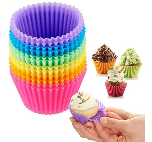 Molde De Silicona Cupcakes Muffins Individuales X 12u 