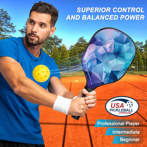 Juego De 4 Palas De Pickleball Oguka, Ligeras, Con Pelotas Y