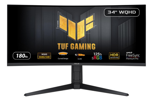 Asus Tuf Gaming Monitor Curvo De 34 Pulgadas P R (vg34vql3a.