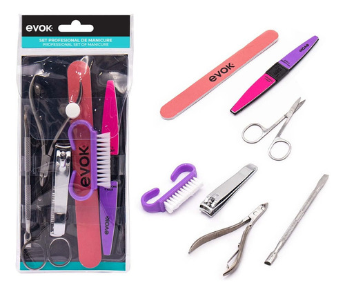 Set Profesional De Manicuria Evok 7 Piezas