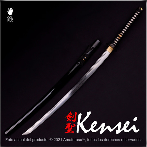 Espada Samurai Katana Kensei Kosen Acero Damasco Full Tang