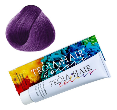 Kit Tintura Tróia Hair  Profissional Troia colors tom #66.26 marsala