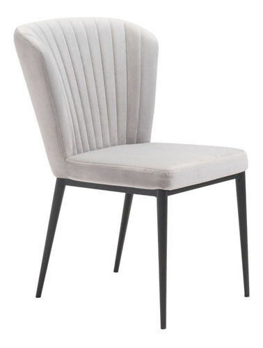 Silla De Comedor Tolivere - Gris Këssa Cdmx Color De La Estructura De La Silla Negro Diseño De La Tela Liso