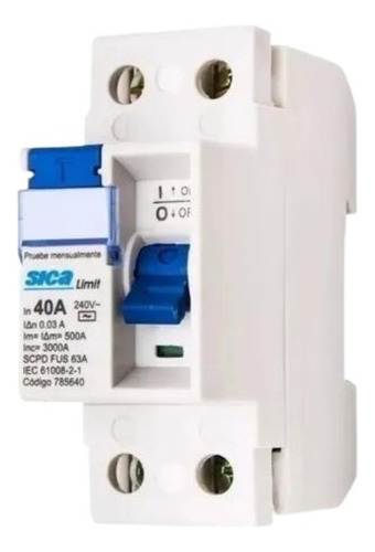 Interruptor Diferencial Para Riel Din Sica 785640