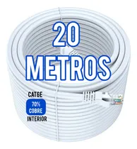 Comprar Cable Utp Cat6 20 Metros Interior 70% Cobre Con Conectores