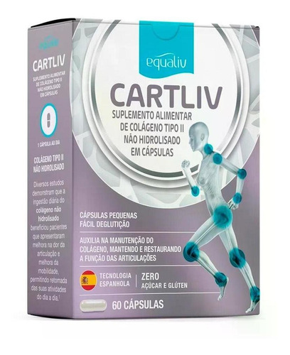 Equaliv Cartliv 60 Cápsulas - Colágeno Tipo Ii - Articulação