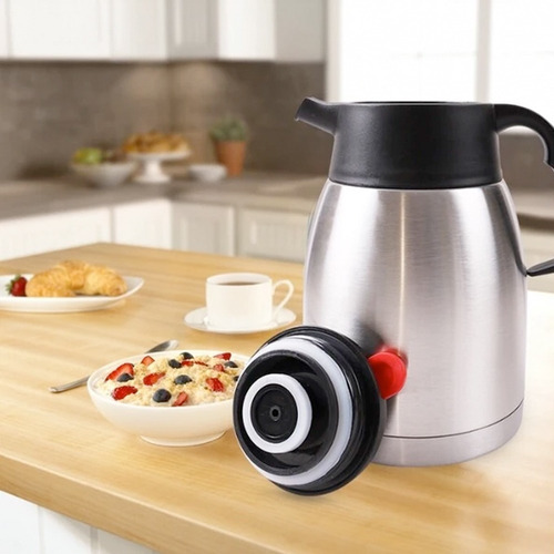 Imagen 4 de 5 de Jarra Termica Acero Inoxidable 1,5l Metal Mesa Servir Cafe