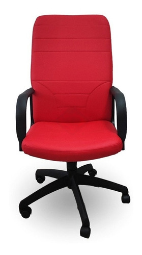 Silla de escritorio MRB Tango Word ergonómica  roja con tapizado de cuero sintético