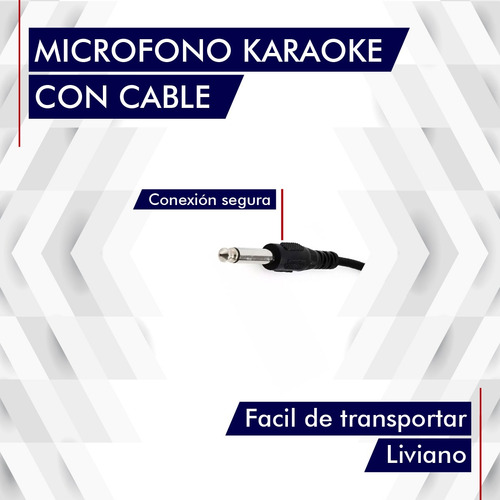 Microfono Karaoke Con Cable Dinamico Conferencias Estudio