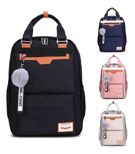 Mochila Unisex Original Para Libros Escolares De Colores Dur