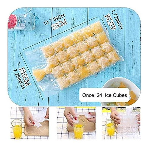 Bolsas De Cubos De Hielo De Hielo En Desechables, Bandejas