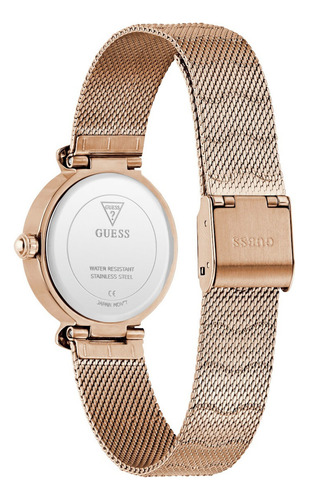 Reloj Guess Mermaid Mujer Oro Rosa Fondo Plateado
