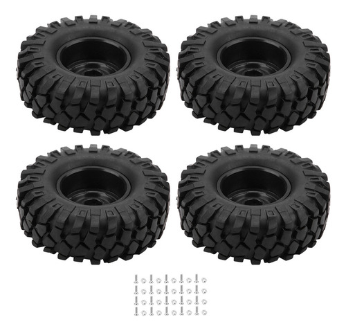 Acessório Rc, Pneu De Borracha 4pcs, 1/10 Escala Rc Crawler