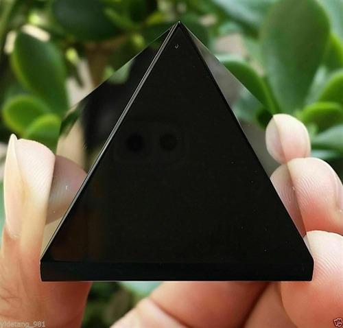 Piramide Cristal Cuarzo Obsidiana Natural Para Decoracion :