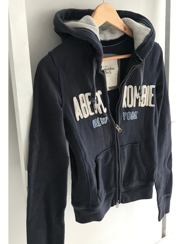 Abercrombie & Fitch Campera Full Zip Up Hoodie Frisa Gruesa (Usado)