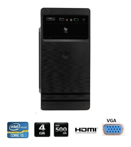 Pc Computador Cpu Intel Core I5 4gb 500gb Hdmi - Novo
