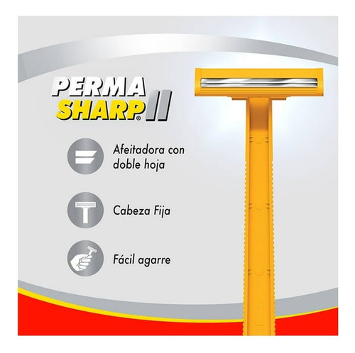 Rastrillo Para Afeitar Rasurar Perma Sharp Ii 24 Pzas