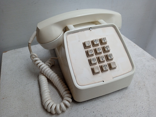 Teléfono Antiguo Vintage Gte Color Hueso 80s'