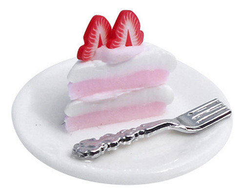 2x 1/12 Miniaturas Casa De Muñecas Jugar Comida Pastel