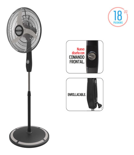 Ventilador De Pie Liliana 18' Vpc18m 75w 3 Velocidades