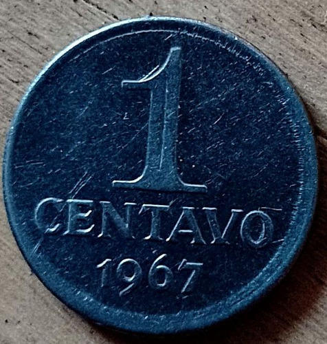 Moneda Brasil 1 Centavo Año 1967 