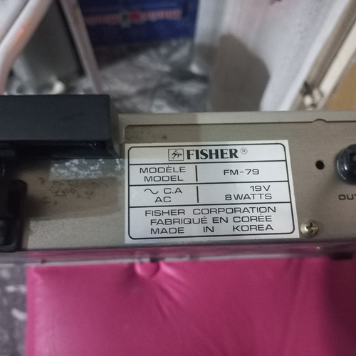 Sintonizador D Radio Fisher Impecable. Mod Fm 79 (Usado)