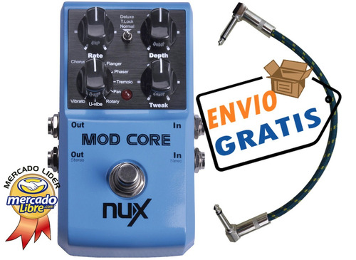 X Nux Mod Core - Chorus Flanger Phaser Pedal Efecto + Cable