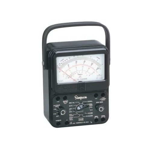 Simpson 260-8p 12391 Relay Protected Black Analog Multimeter