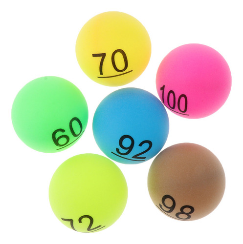 Pelotas Pong De Varios Colores Número 51-100