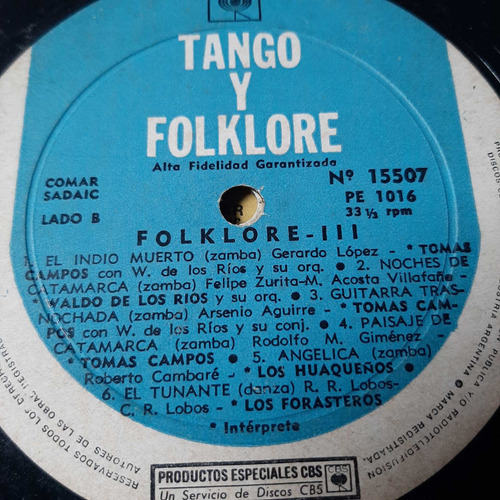 Sin Tapa Disco Folklore Ill Tango Y Folklore Ww F0