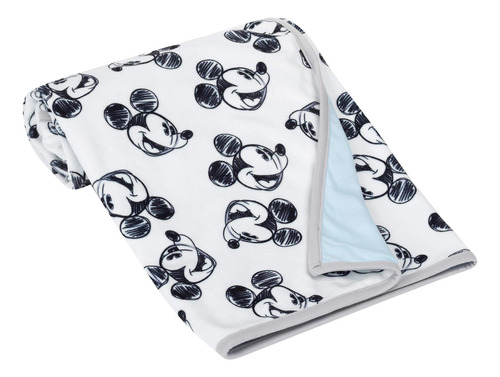 Manta Para Bebé Lambs & Ivy Disney Mickey Mouse Azul/blanco