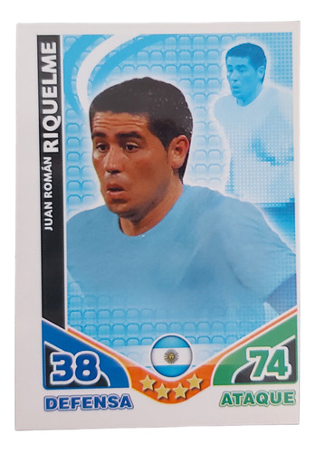 Carta Match Attax Juan Roman Riquelme