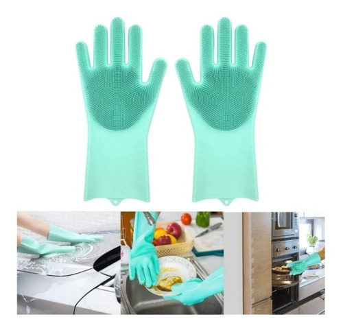 Guantes De Limpieza Multiuso De Silicona Mágico Cocina Baño