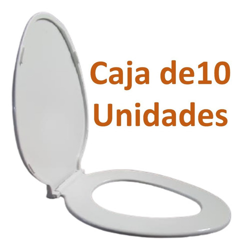 Imagen 2 de 3 de Asiento Montecristo Blanco Para Wc Elongado Caja De 10 Uni.